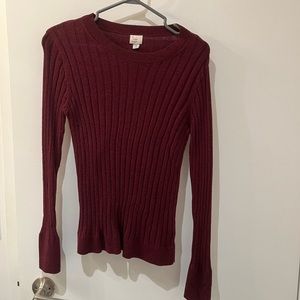 Maroon long sleeve sweater